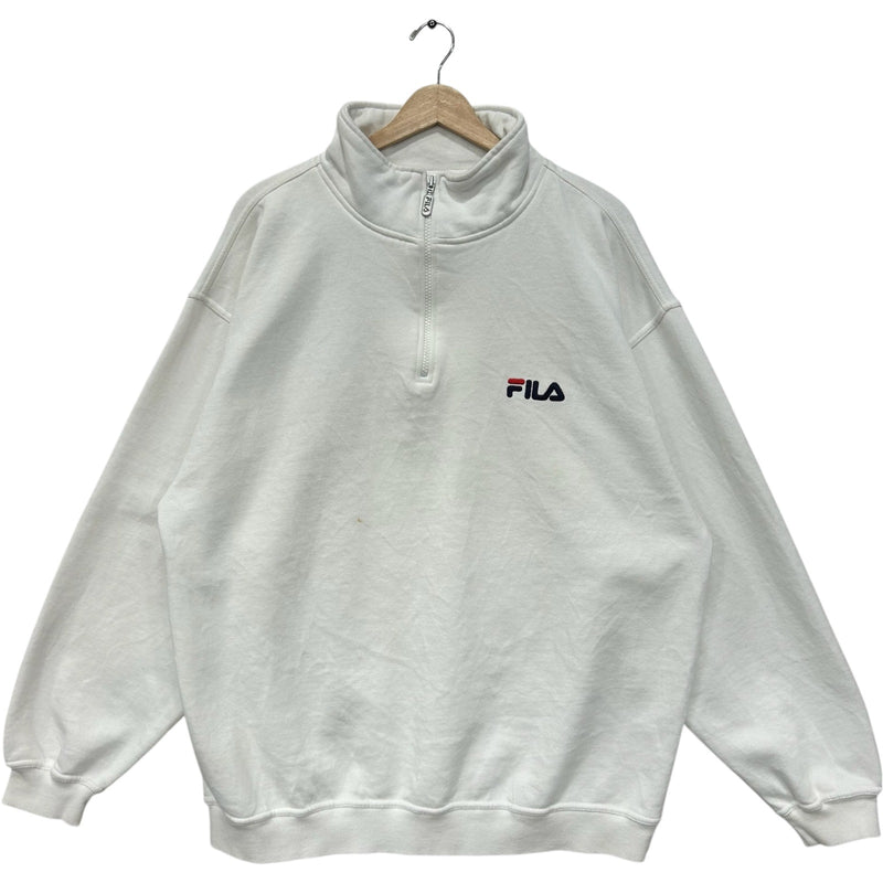 Vintage Fila Embroidered Logo 1/4 Zip Crewneck