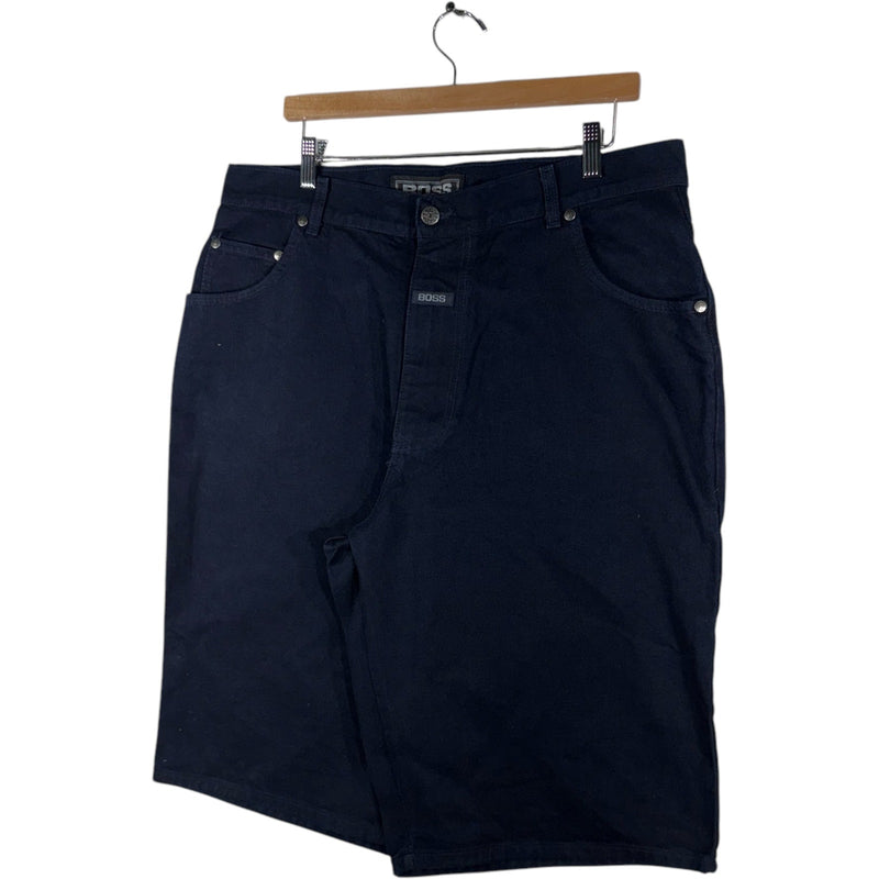 Vintage Boss Embroidered Denim Shorts 38 NWT