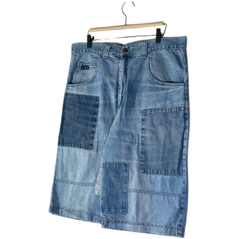 Vintage Patchwork Denim Shorts 36