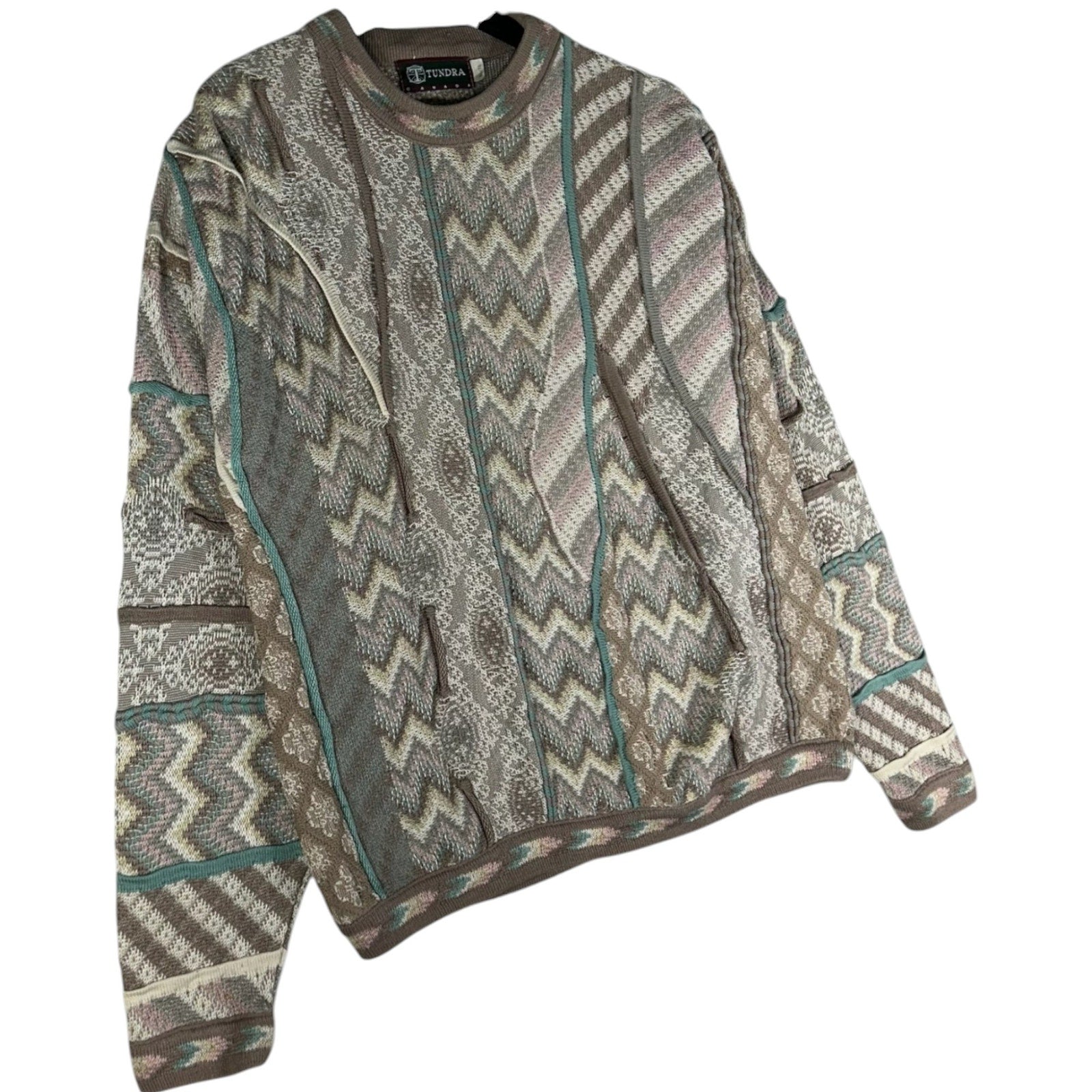 Vintage Tundra 3D Knit Sweater