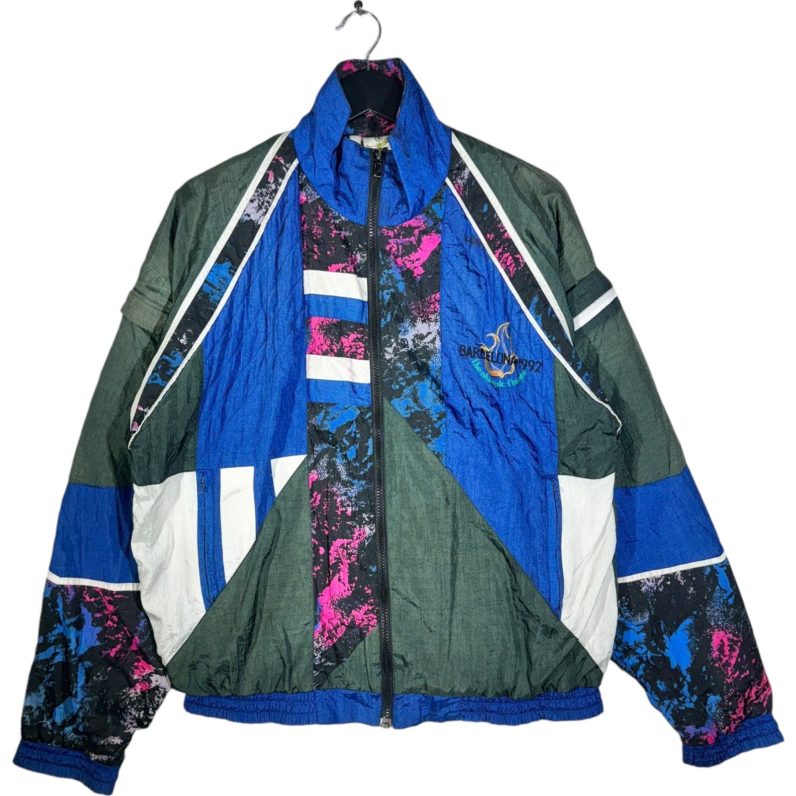 Vintage Barcelona Olympics Abstract Windbreaker 1992