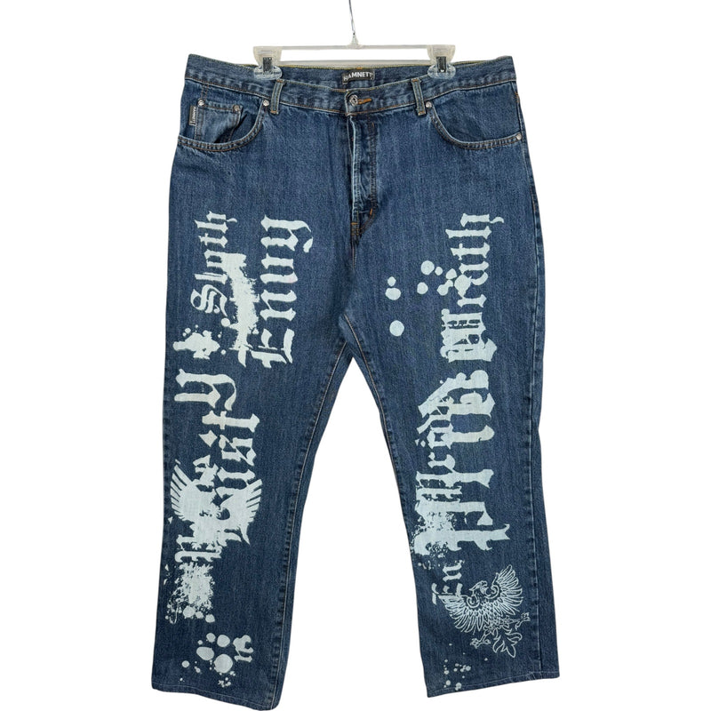 Vintage Hamnett Graphic Baggy Jeans 38