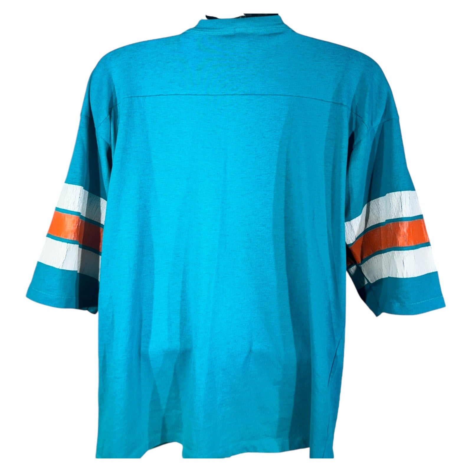 Vintage Miami Dolphins Jersey Style V Neck NFL Tee 90s