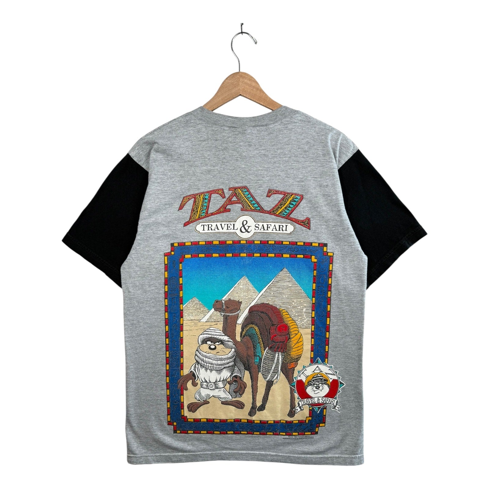 Vintage Looney Tunes Taz Travel & Safari Henley T-Shirt