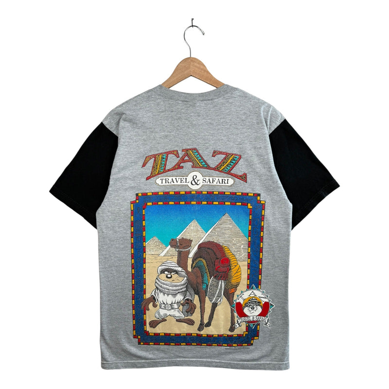 Vintage Looney Tunes Taz Travel & Safari Henley T-Shirt