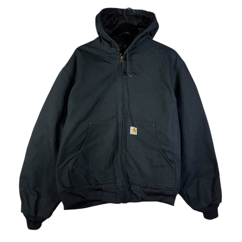 Vintage Carhartt Canvas Hooded Full Zip Workwear Jacket