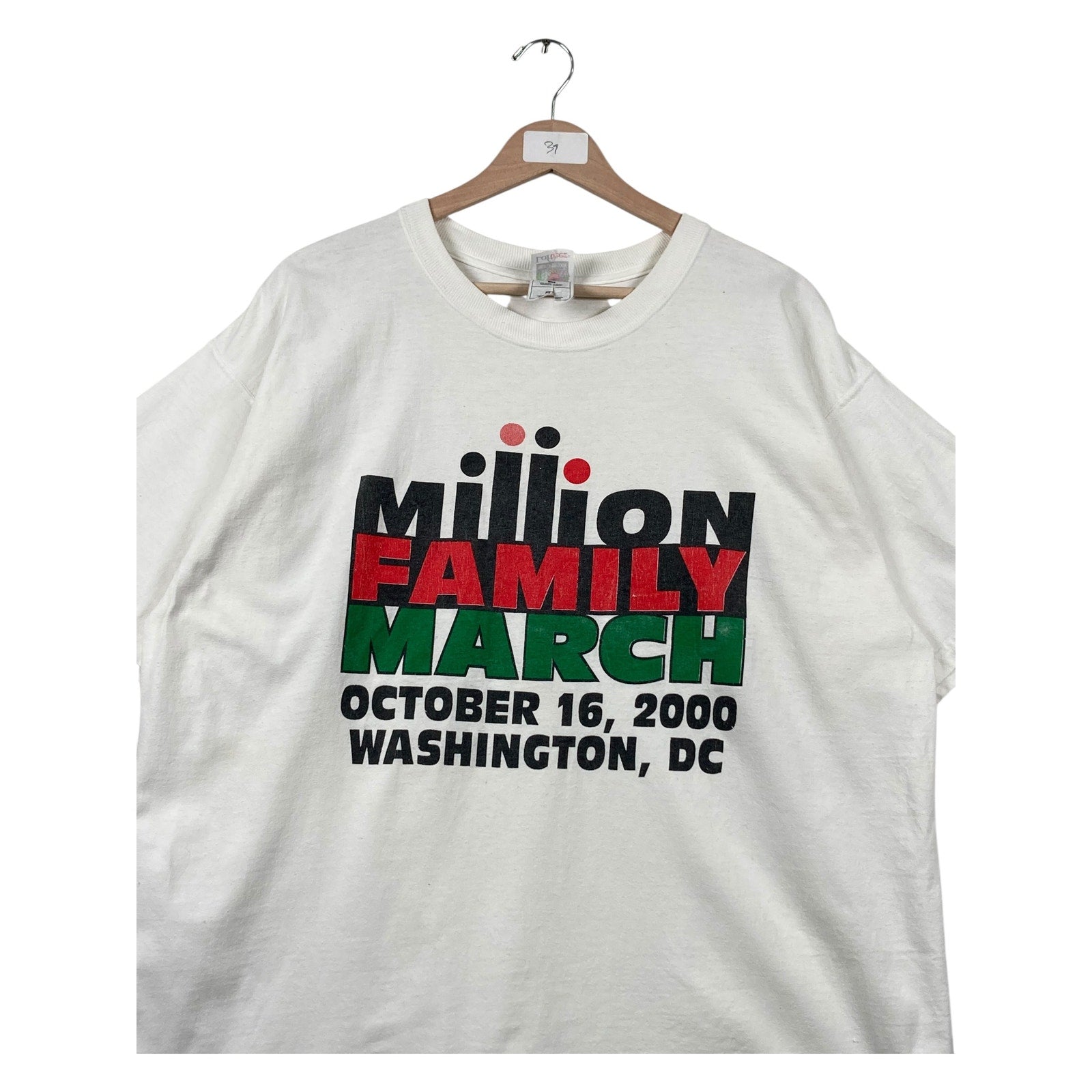 Vintage Million Family March Washington DC Graphic T-Shirt 2000