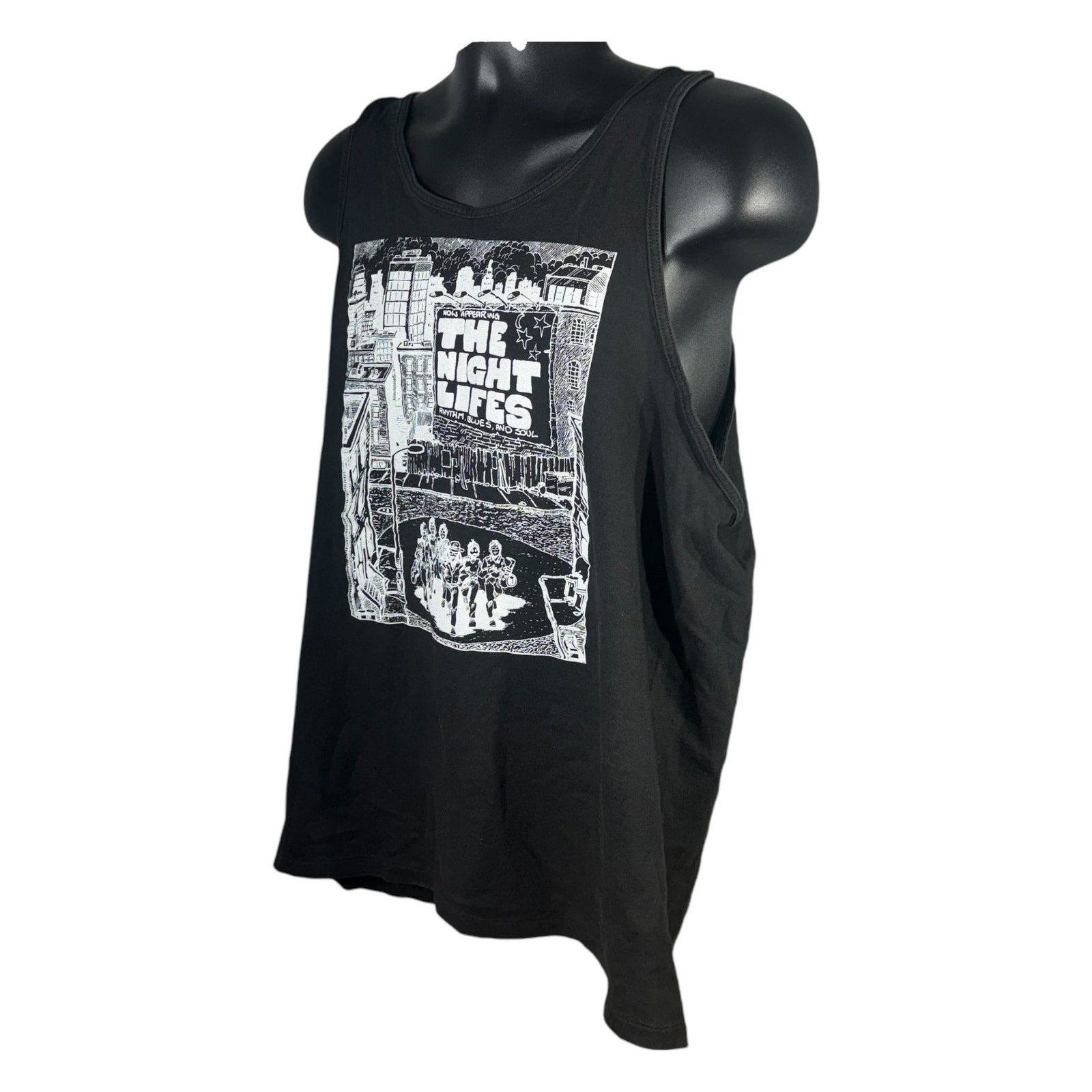 Vintage The Night Lifes Music Tank Top 80's