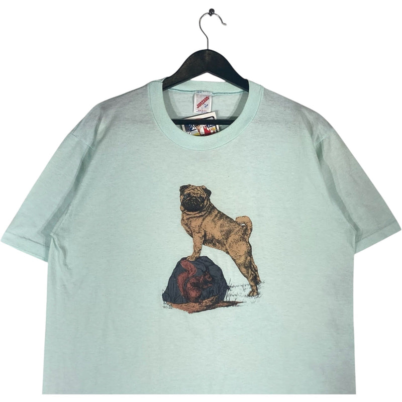 Vintage Pug And Squirrel Animal Tee