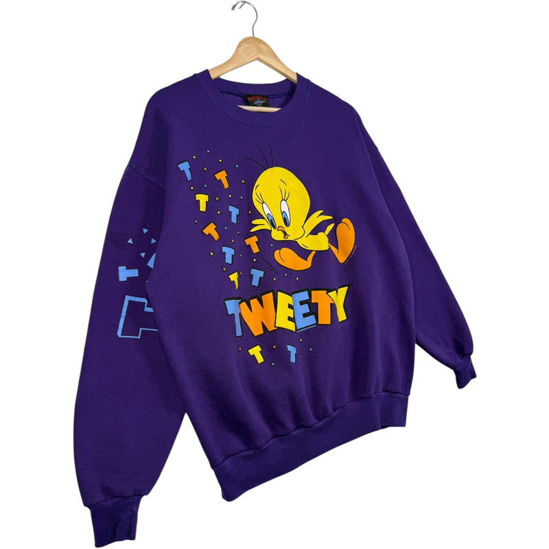 Vintage Looney Tunes Tweety Bird Spellout Crewneck