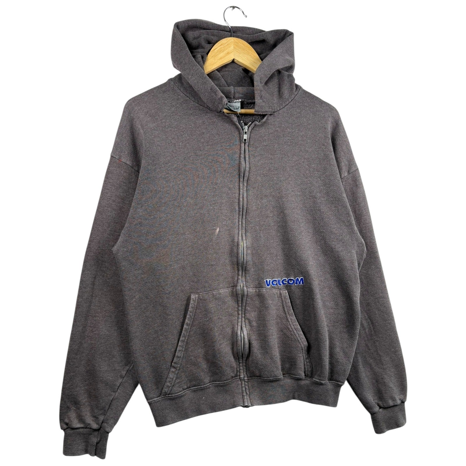 Vintage Volcom Full Zip Embroidered Hoodie
