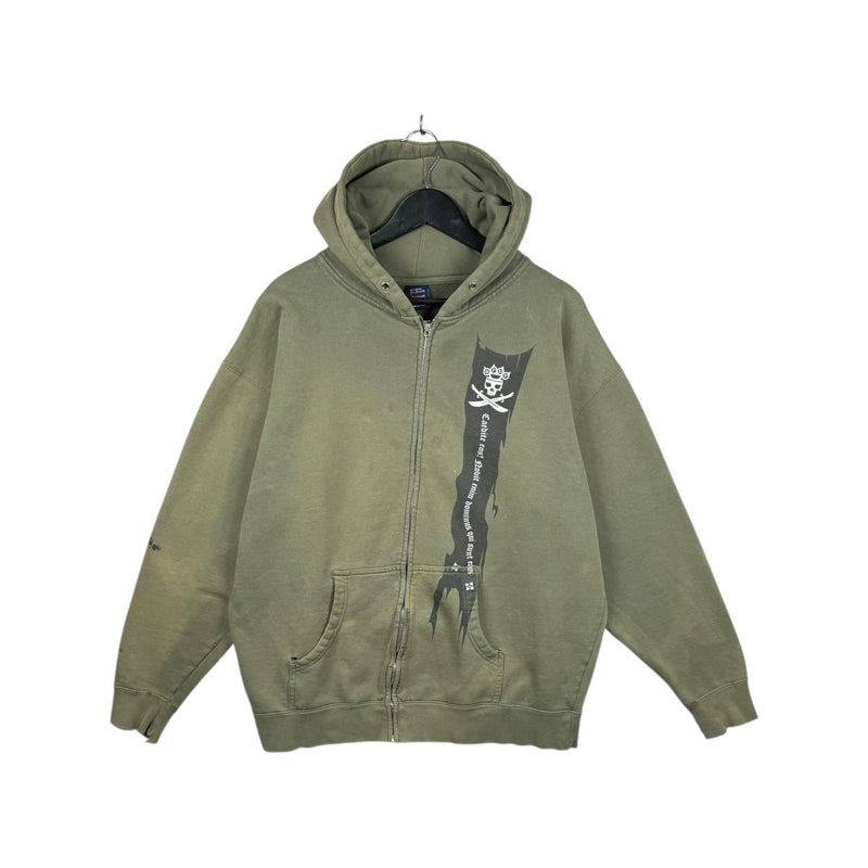 Vintage 5FDP Five Finger Death Punch Full Zip Jacket Hoodie