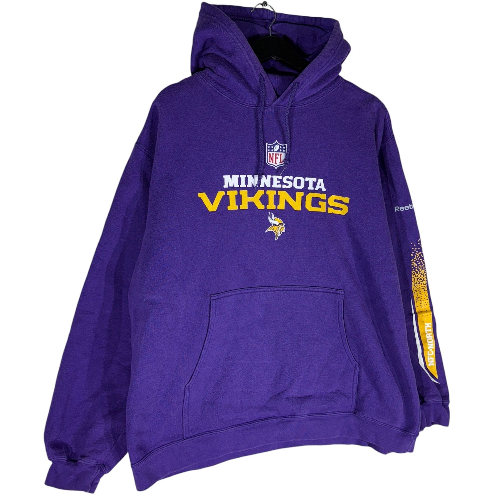 Vintage Reebok Minnesota Vikings NFL Spellout Hoodie