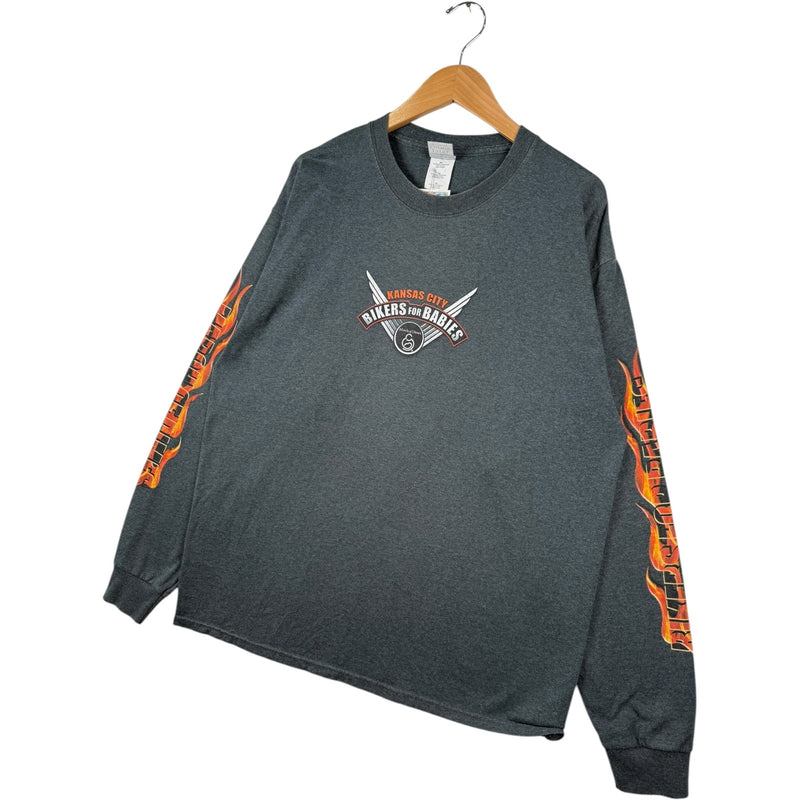 Vintage Bikers for Babies Flame Long Sleeve