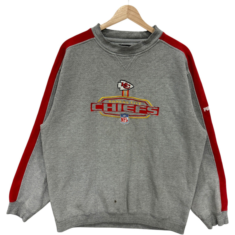 Vintage Puma Kansas City Chiefs Embroidered Spellout NFL Crewneck