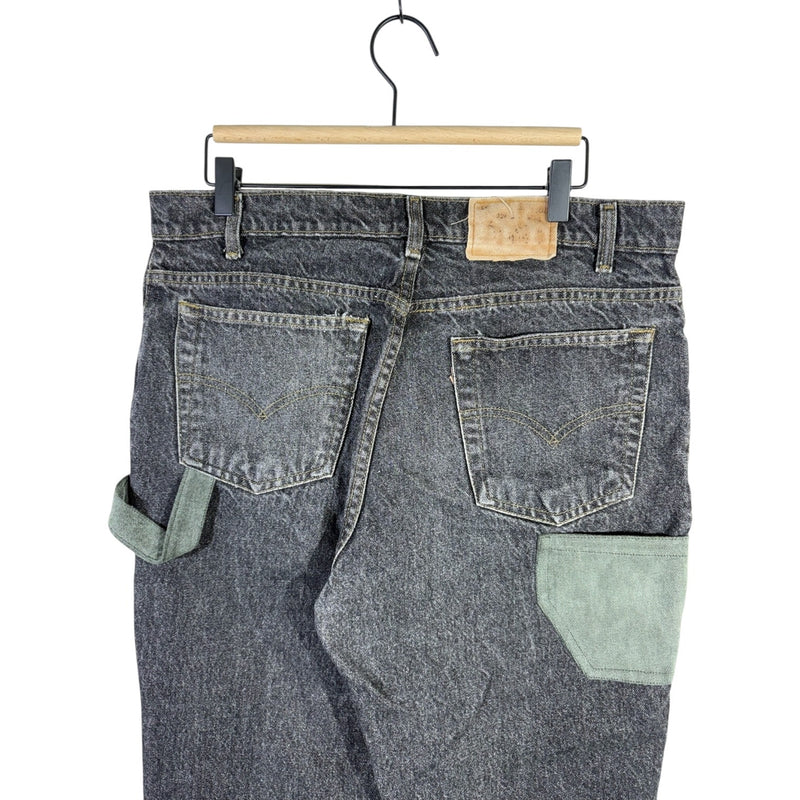 Vintage Levi's Cut & Sew Carpenter Denim Shorts 36