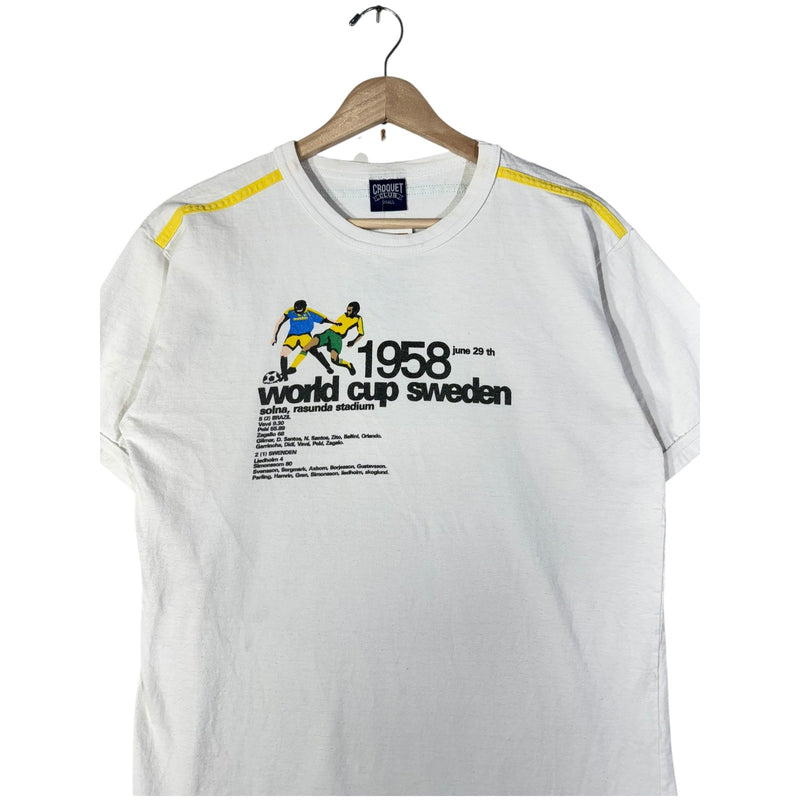 Vintage World Cup Sweden 1958 Football Short Sleeve T-Shirt
