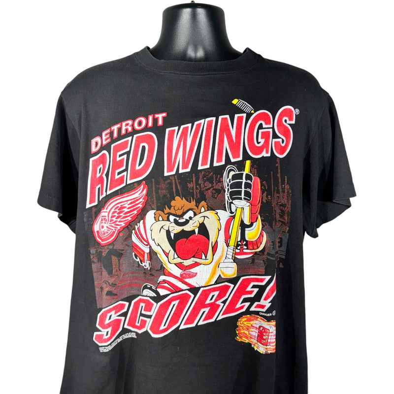 Vintage Detroit Red Wings Looney Tunes Taz NHL Tee 1992