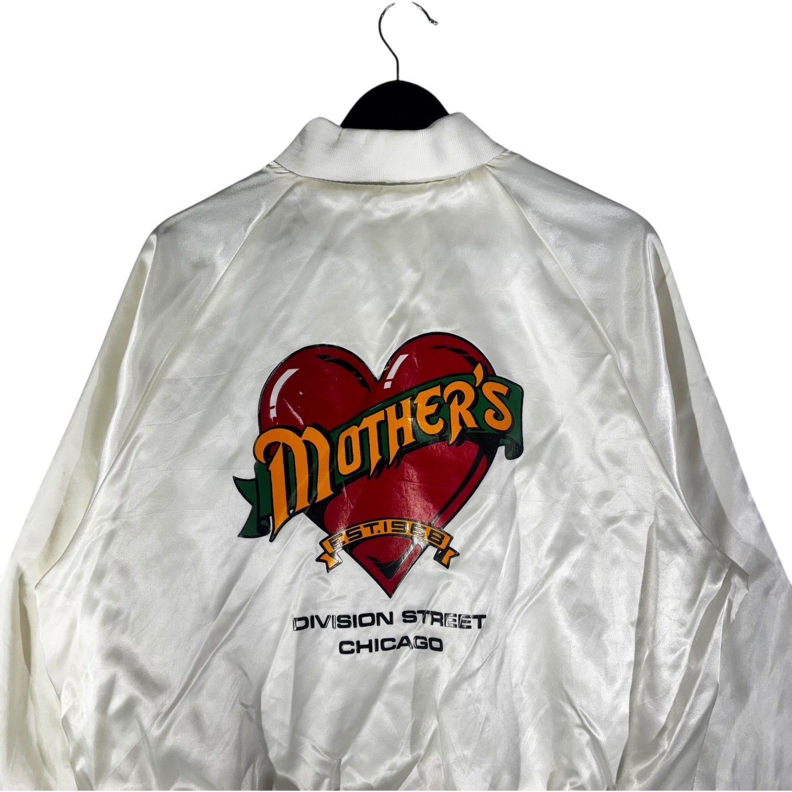 Vintage Mother's Chicago Souvenir Satin Bomber Jacket