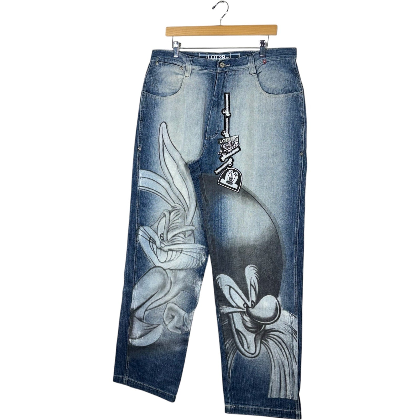 Vintage Lot 29 Looney Tunes Straight Leg Denim Jeans 38 x 33
