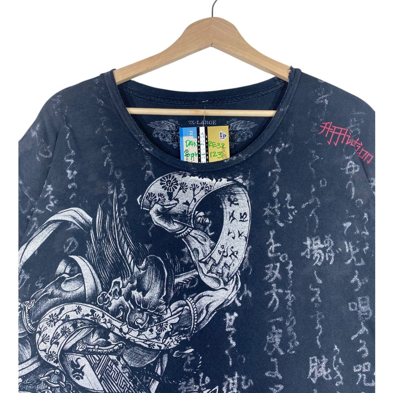 Vintage Affliction Samurai Japanese Graphic T-Shirt