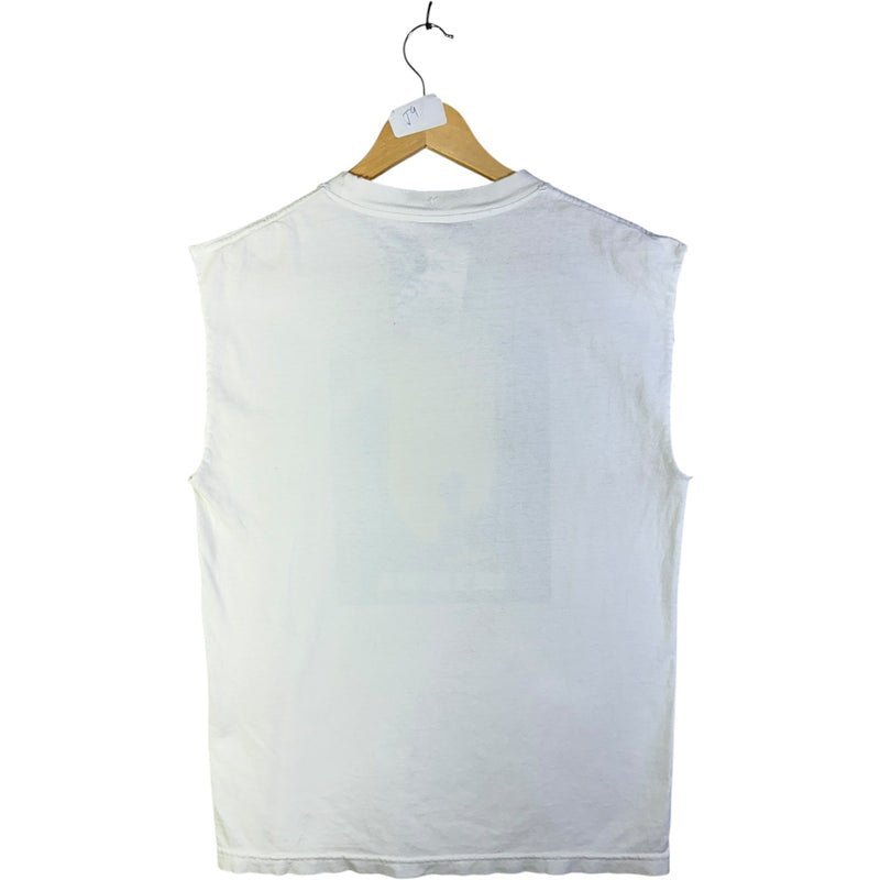 Vintage Graphic Print Muscle Sleeves Tank Top