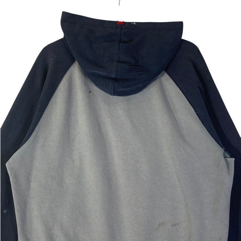 Vintage Split Logo Colorblock Hoodie