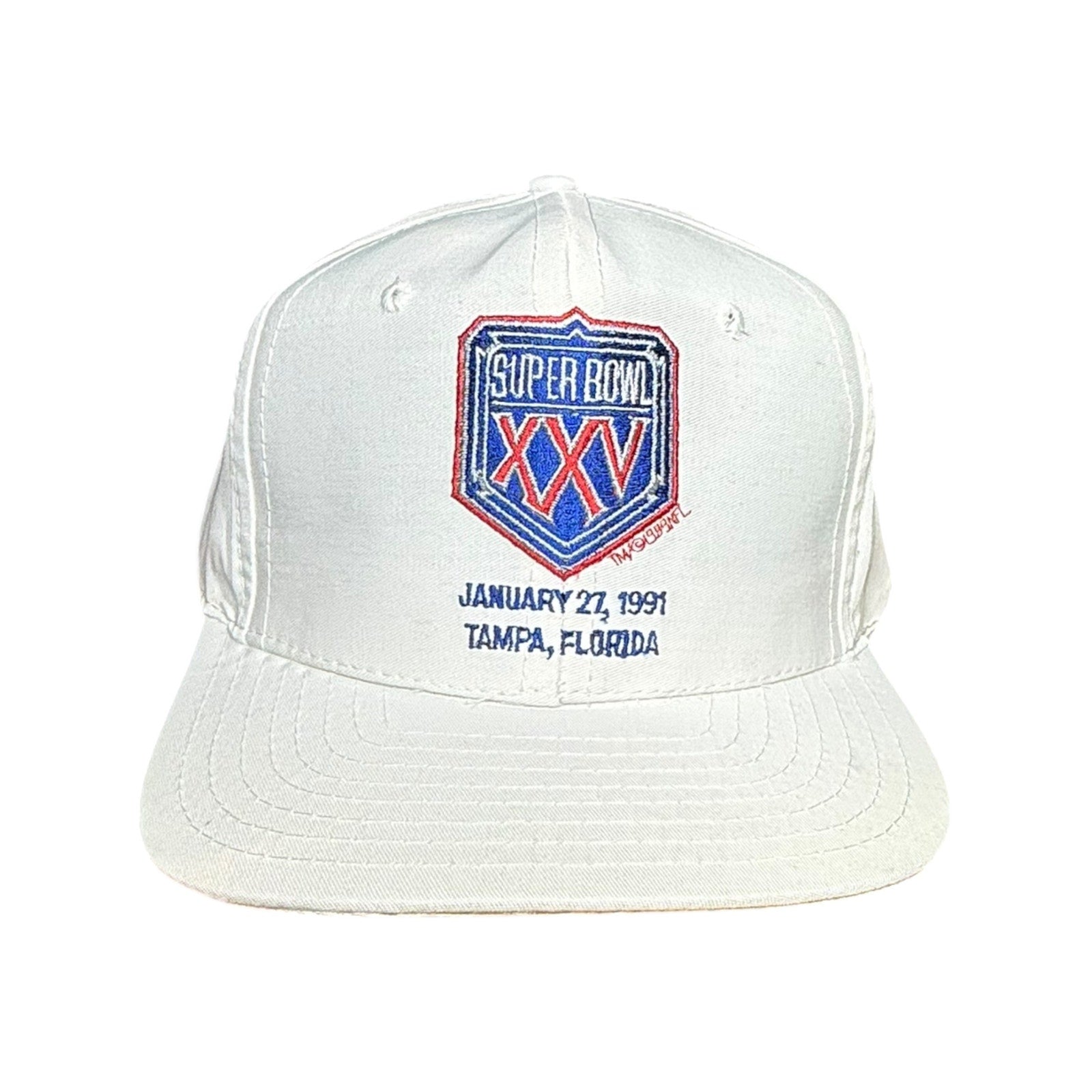 Vintage Super Bowl XXV 1991 Tampa Florida NFL Snapback Hat