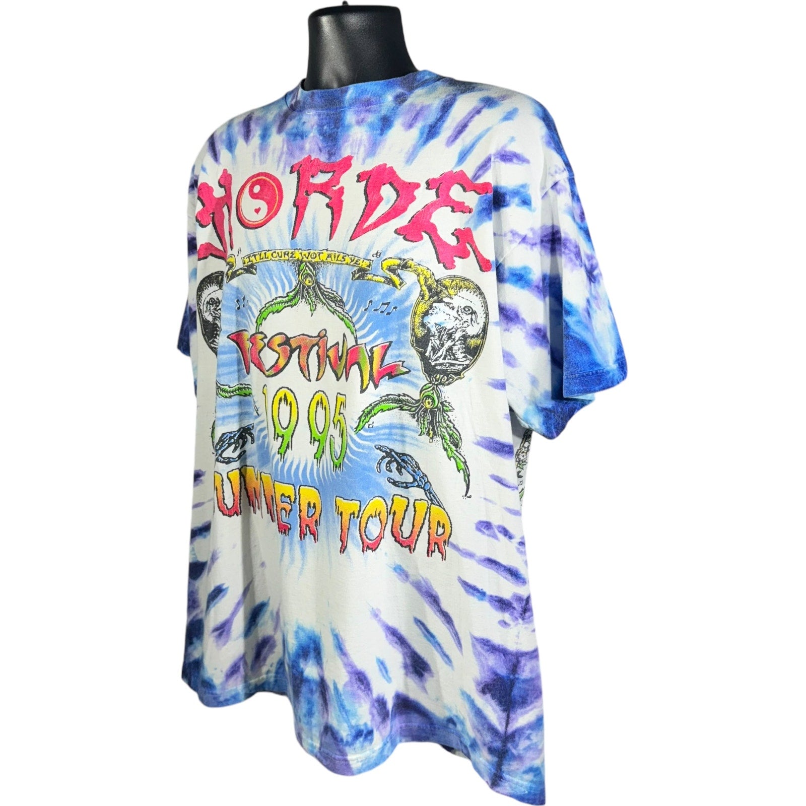 Vintage Horde Festival Summer Tour Tie-Dye Tee 1995