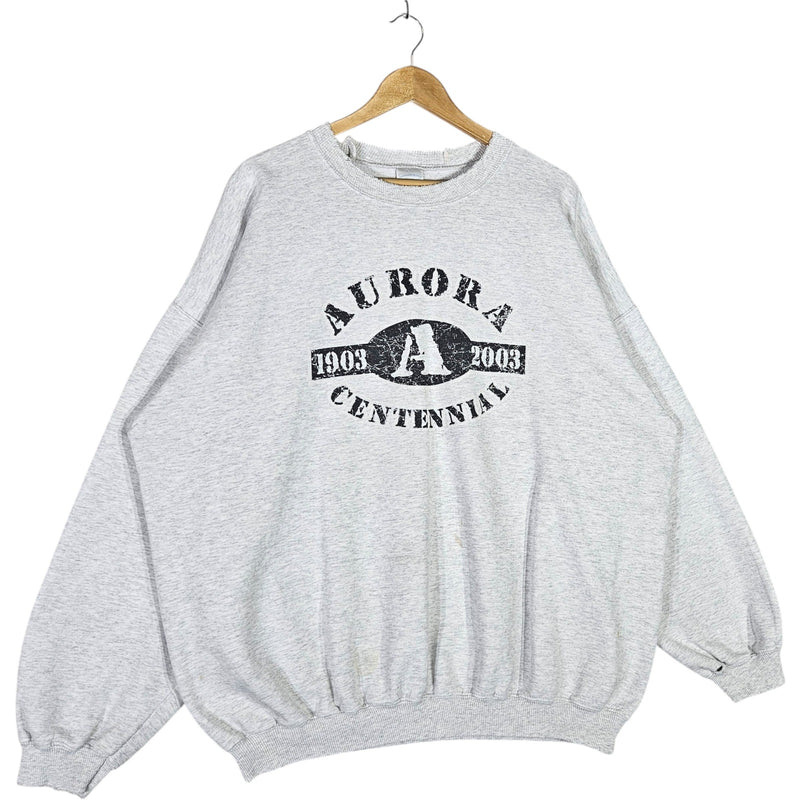 Vintage Aurora Centennial Spellout Crewneck 00s
