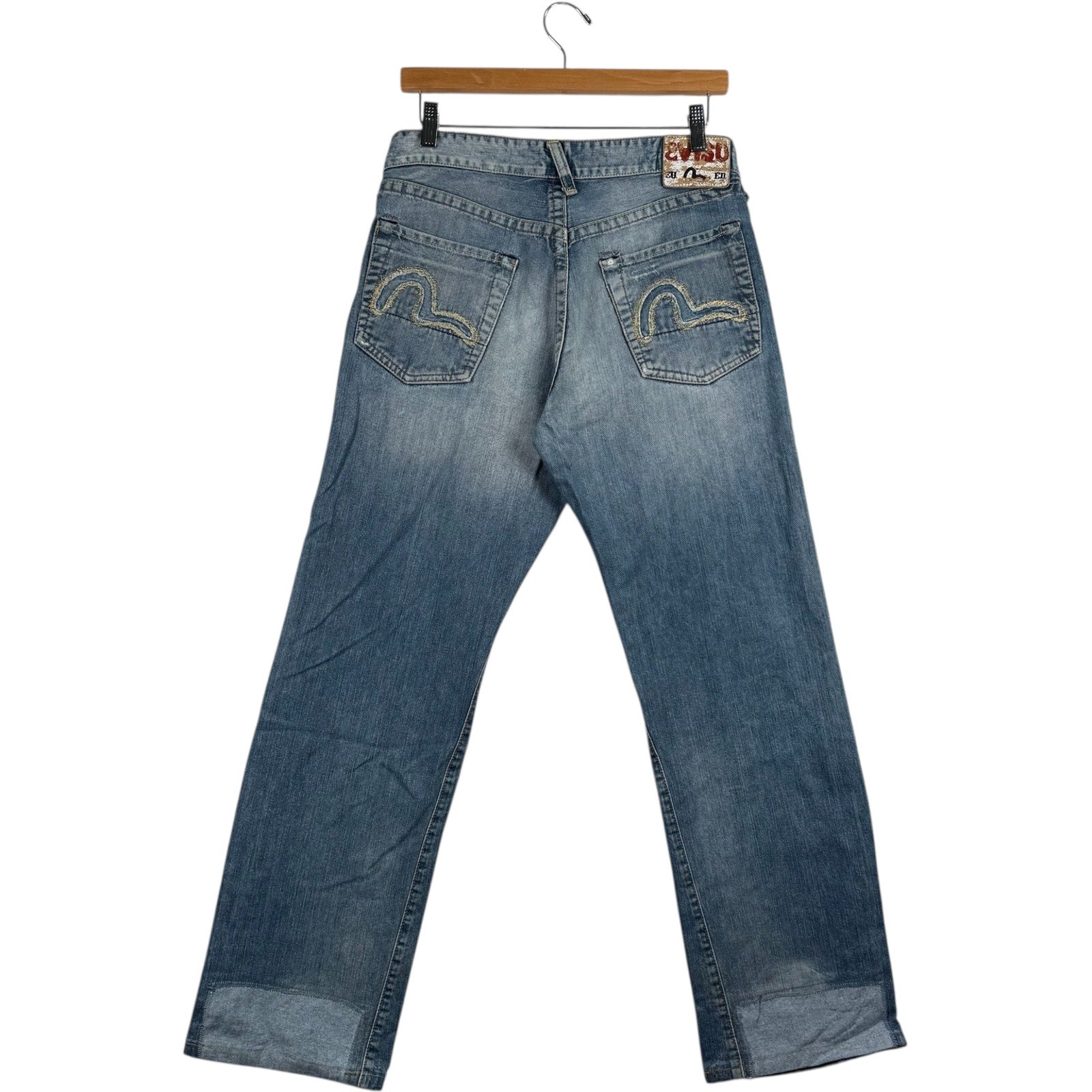 Y2K Evisu Straight Leg Denim Jeans 33x29