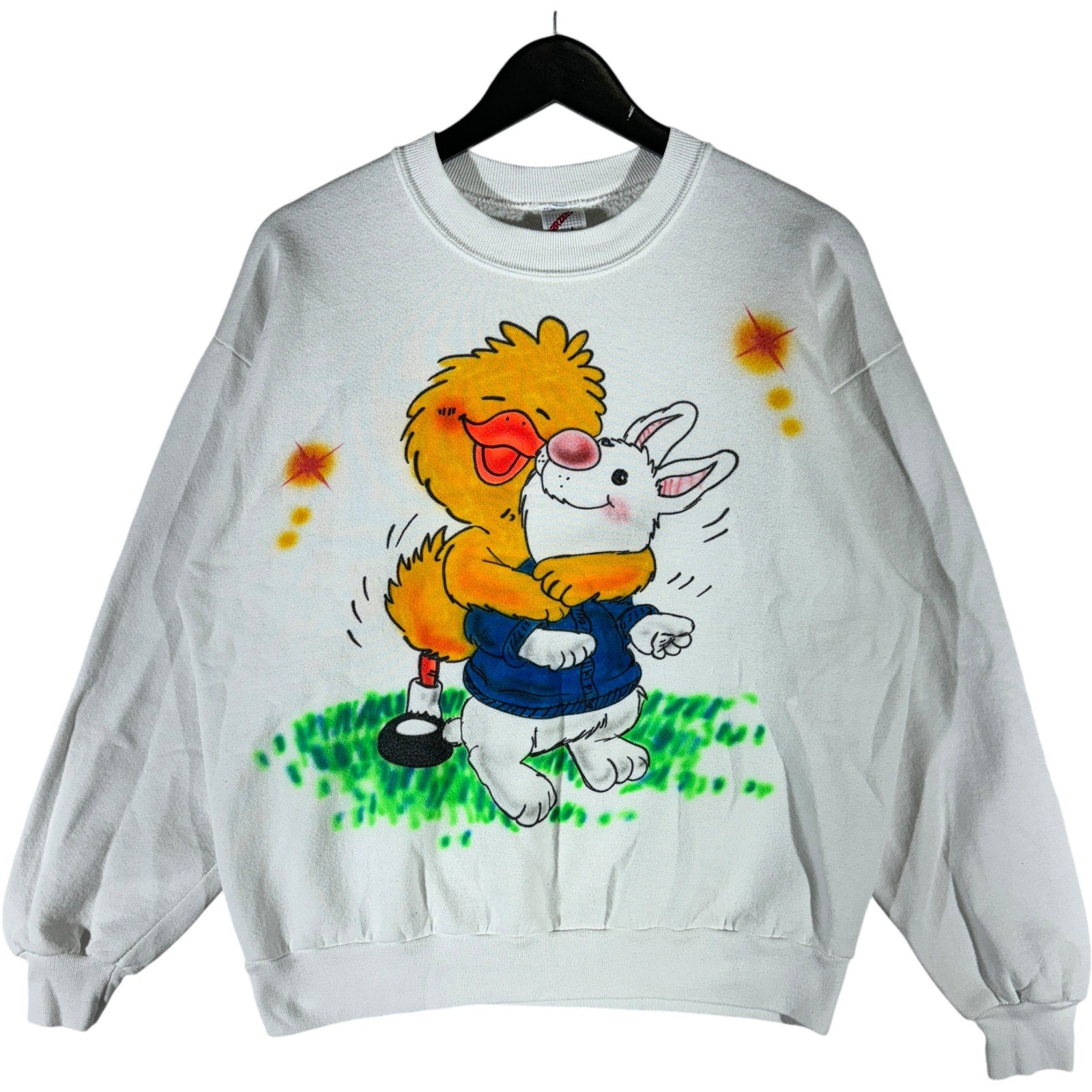 Vintage Baby Chick & Bunny Rabbit Crewneck