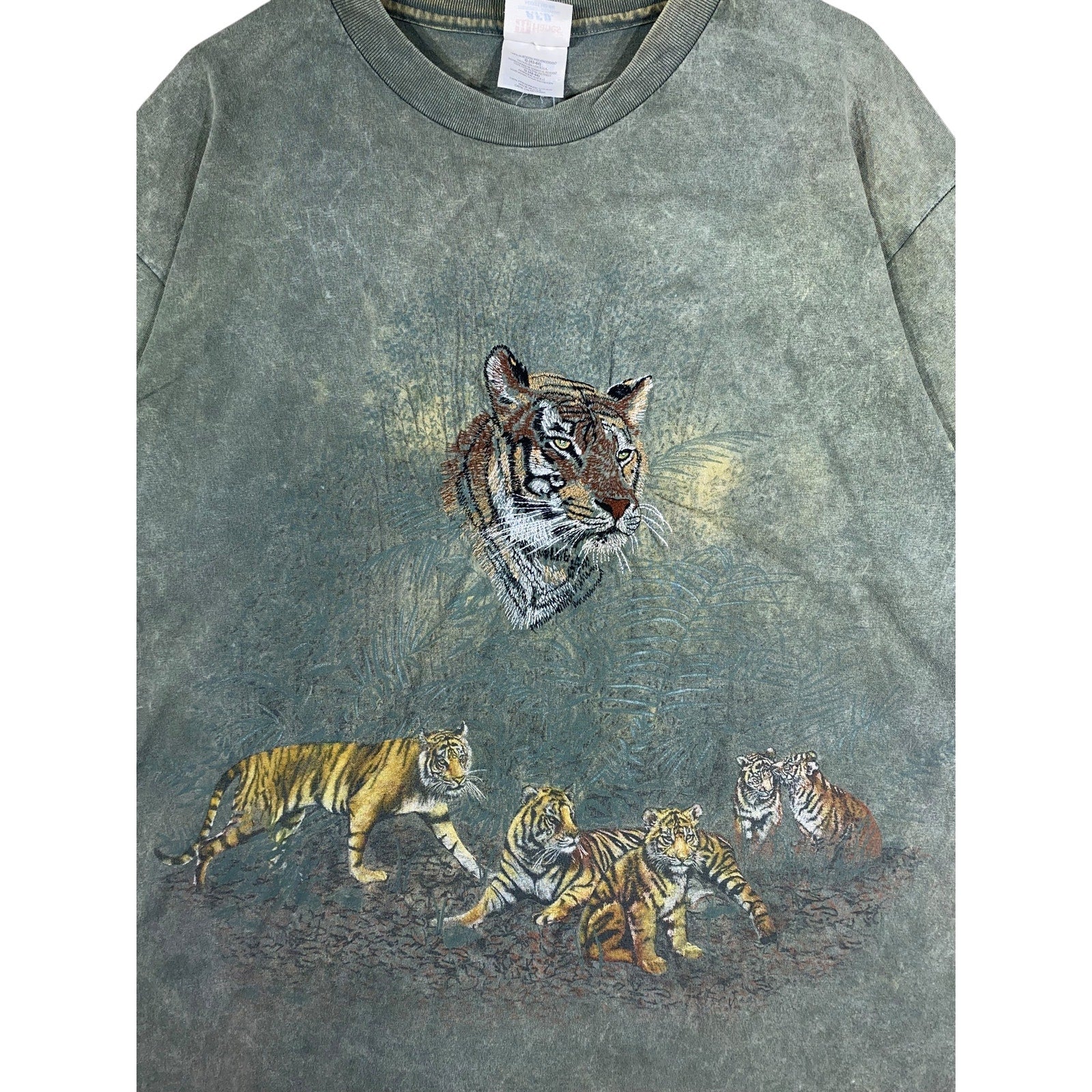 Vintage Tiger Tie Dye Art Print T-Shirt