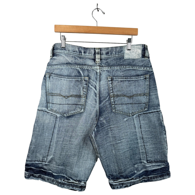 Vintage Acid Washed Bermuda Denim Shorts 34