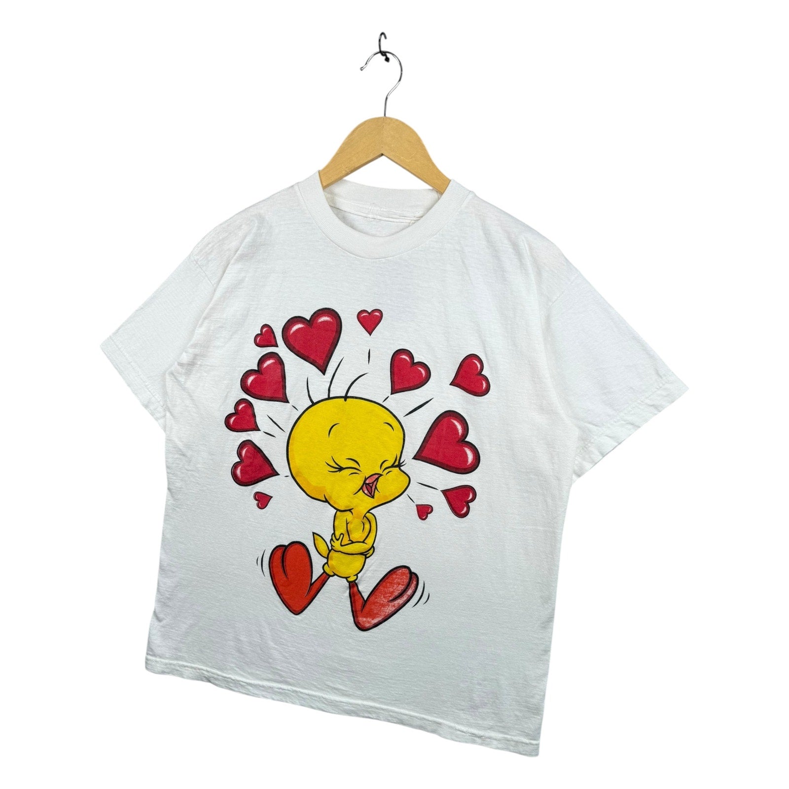 Vintage Looney Tunes Tweety Bird Hearts T-Shirt