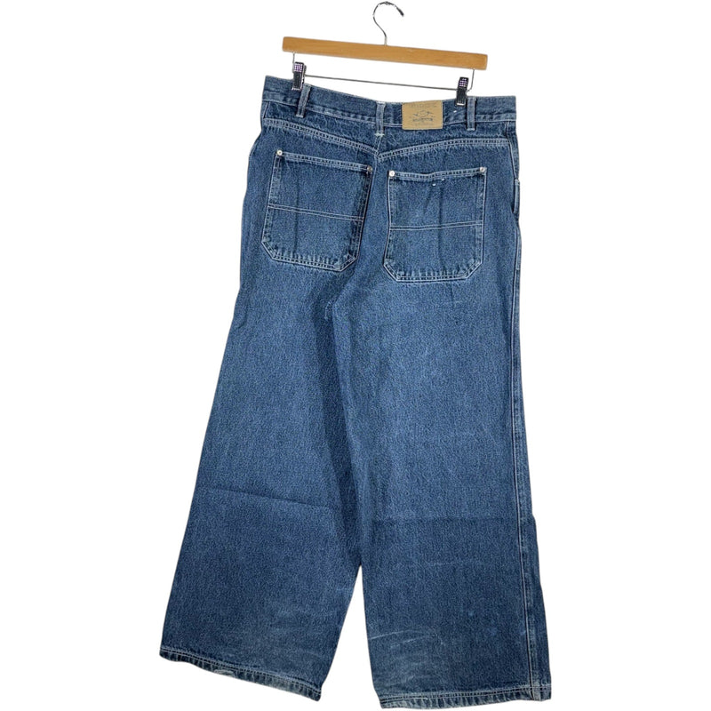 Vintage Y2K Wide Leg Relaxed Fit Denim Jeans 36x30