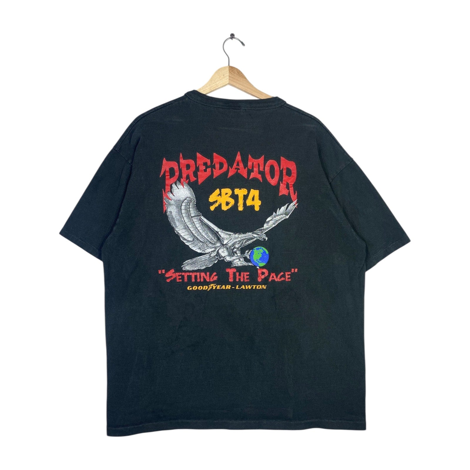 Vintage Predator Goodyear Lawton Graphic Henley T-Shirt