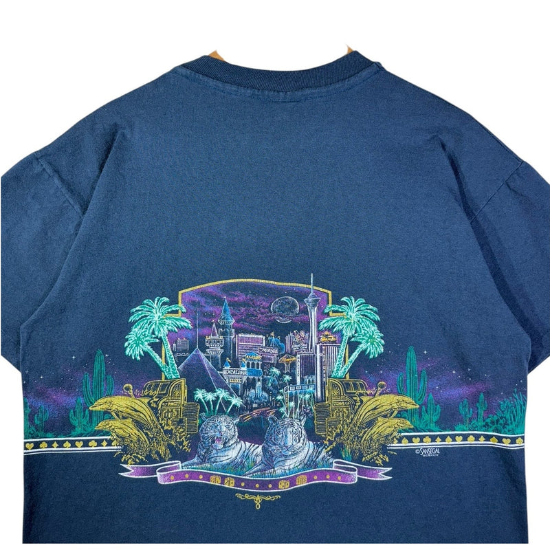 Vintage Las Vegas Skyline Neon Graphic T-Shirt