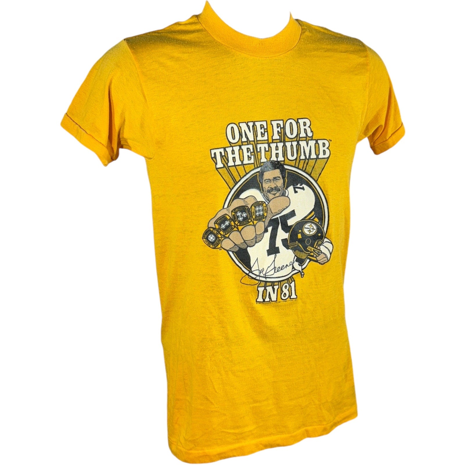 Vintage Pittsburgh Steelers Joe Greene "One For The Thumb" Tee 80s