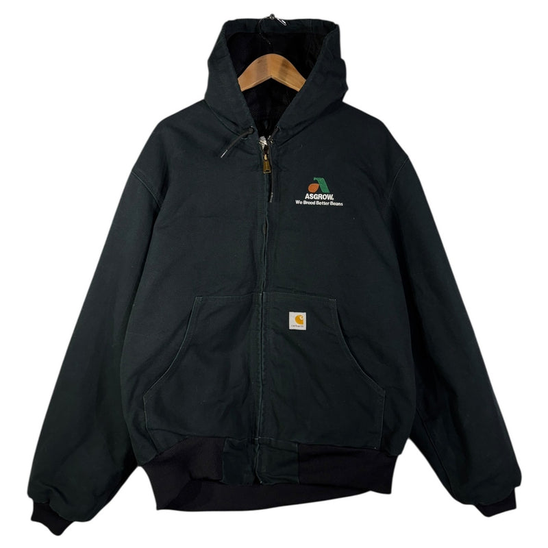 Vintage Carhartt Canvas Hooded Full Zip Workwear Jacket