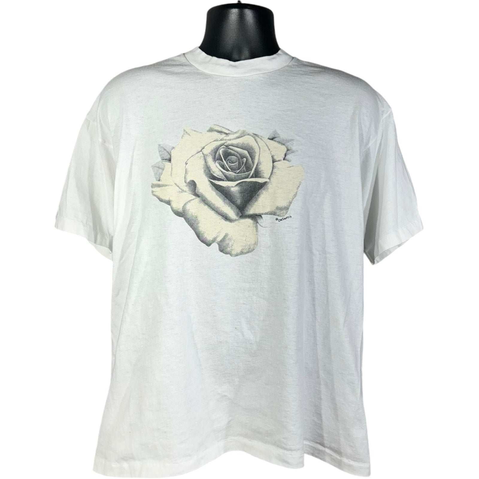 Vintage Stanley Desantis Rose Art Tee 80s