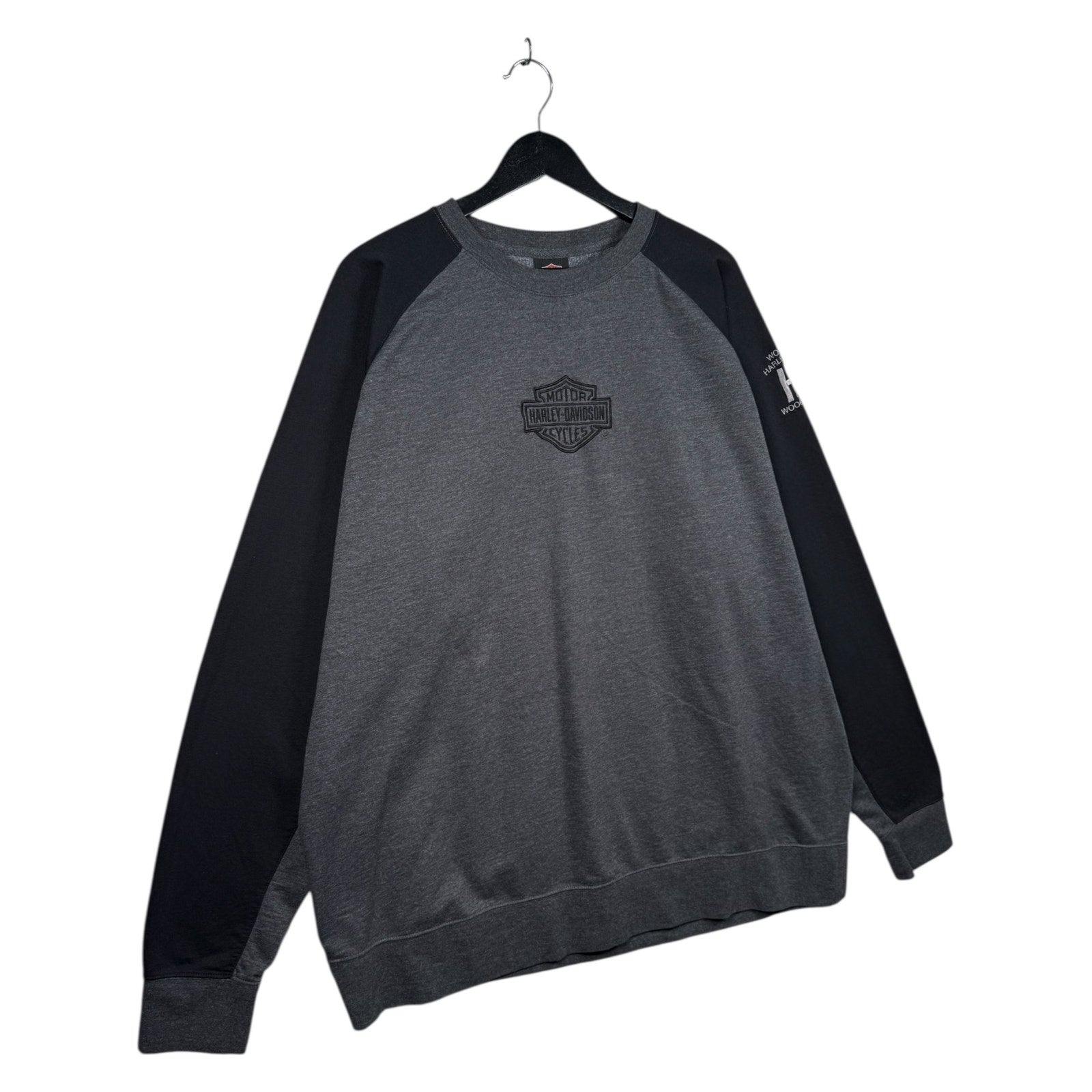 Vintage Harley Davidson Logo Raglan Crewneck