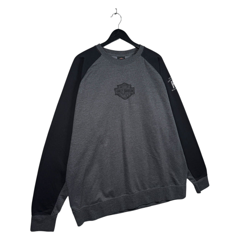 Vintage Harley Davidson Logo Raglan Crewneck