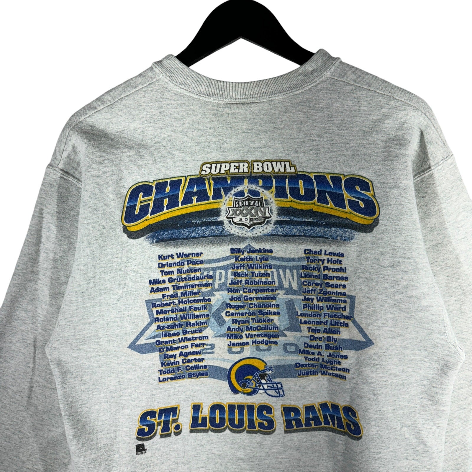 Vintage St. Louis Rams Superbowl 34 Champions Crewneck