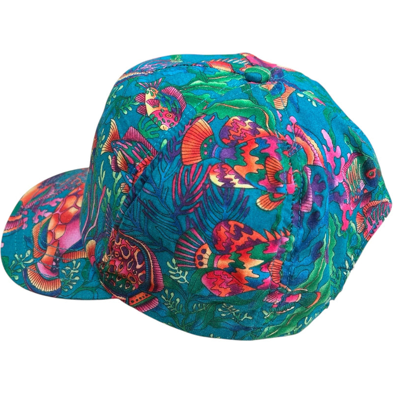 Vintage Tropical Island AOP Snapback Hat