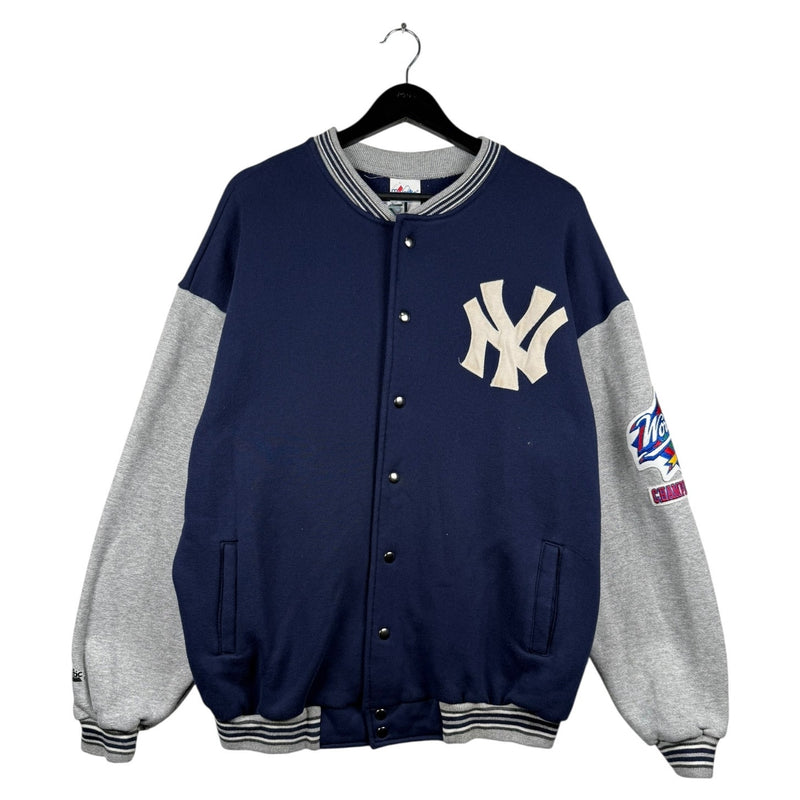Vintage Majestic New York Yankees MLB Colorblock Varsity Jacket