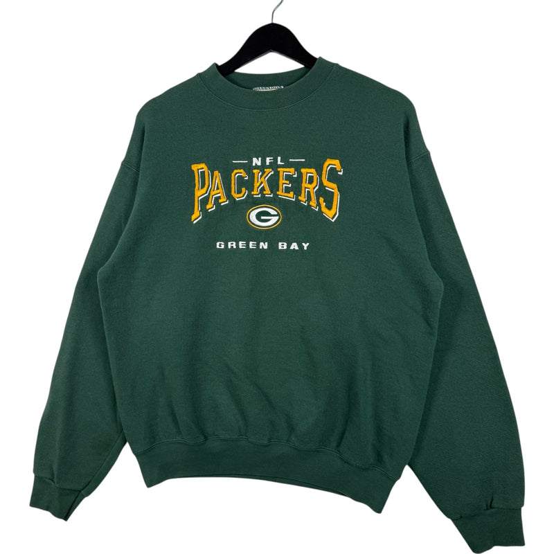 Vintage Green Bay Packers Chest Spellout NFL Crewneck