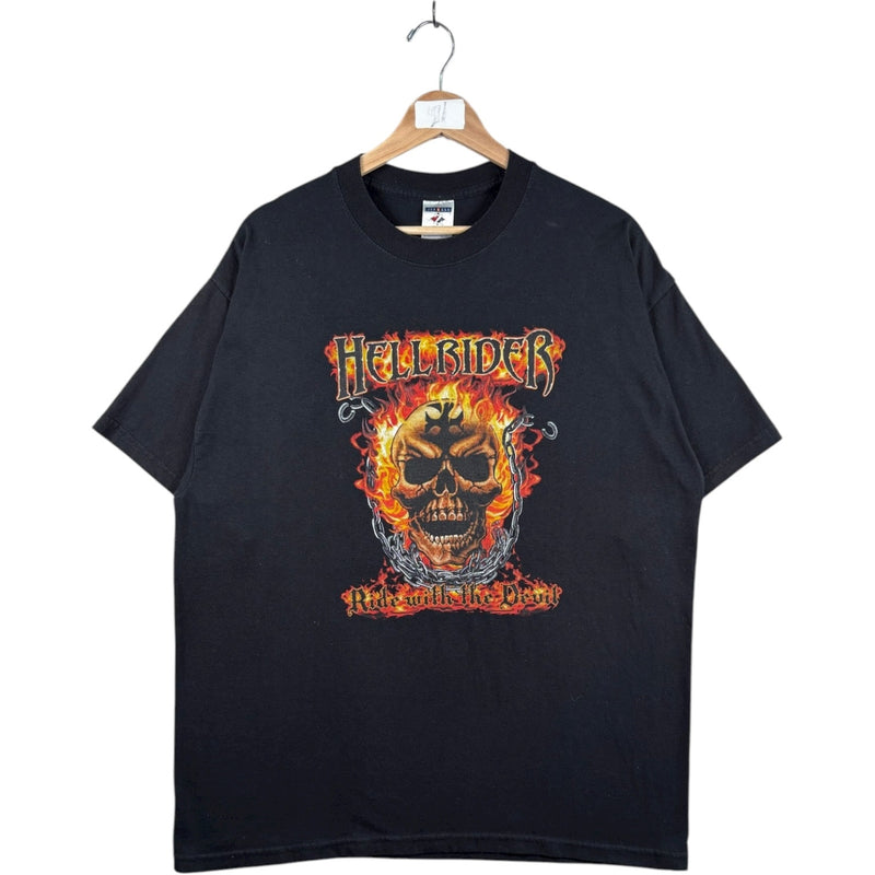Vintage Hellrider Flaming Skull T-Shirt