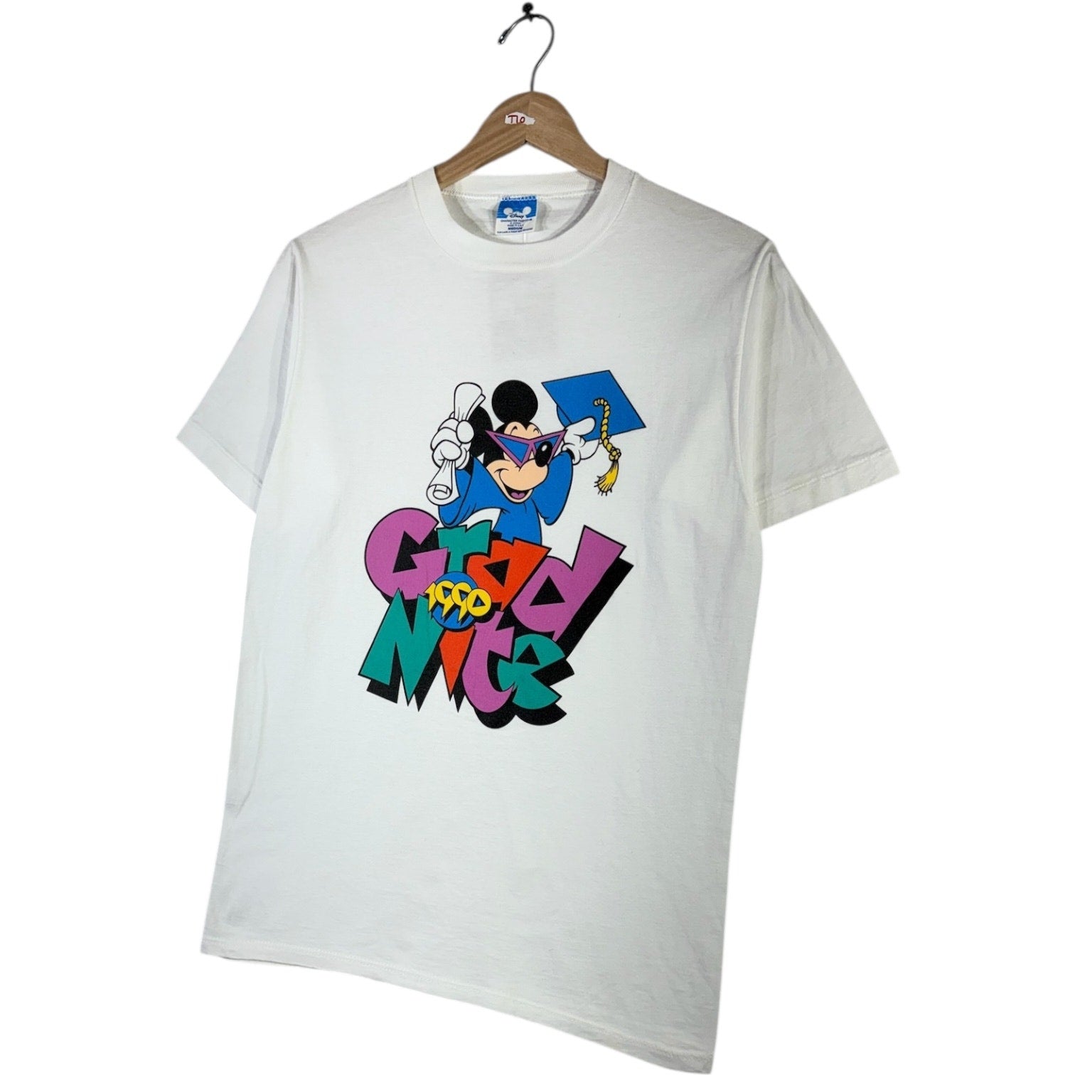 Vintage Disney Mickey Grad Nite 1990 Graphic T-Shirt