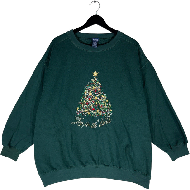 Vintage Christmas Tree "Joy To The World" Crewneck